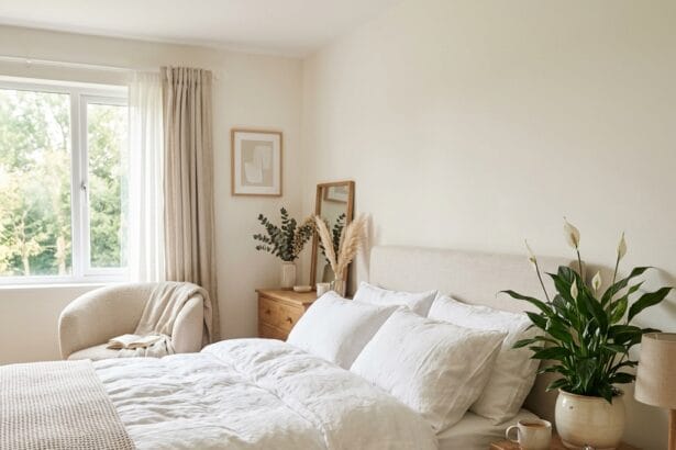 Spathiphyllum dans une chambre lumineuse