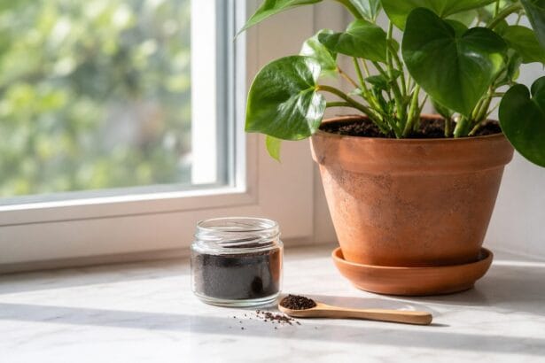 Marc de café utilisé avec précaution pour les plantes d'intérieur