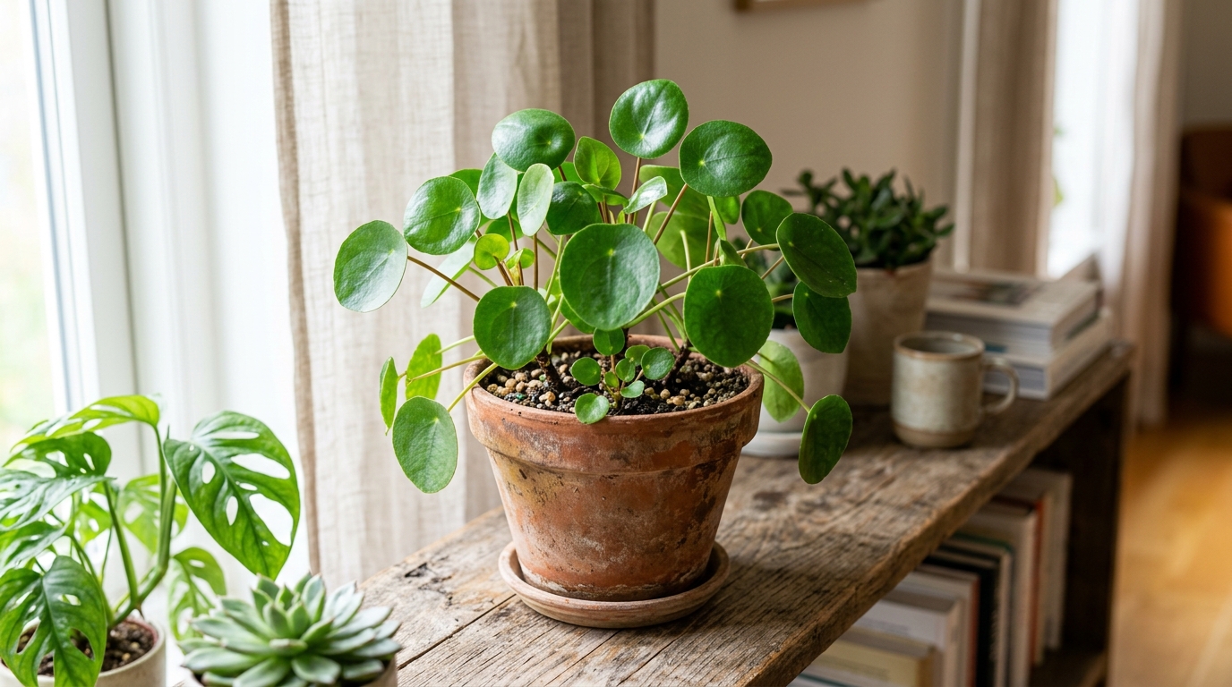 Pilea peperomioides en pot