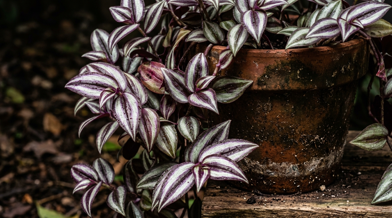 Tradescantia zebrina au feuillage violet