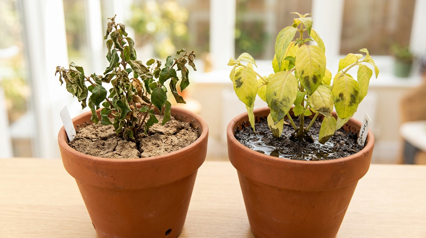 Arrosage d?une plante d?int?rieur