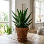 Aloe vera en pot dans un intérieur lumineux