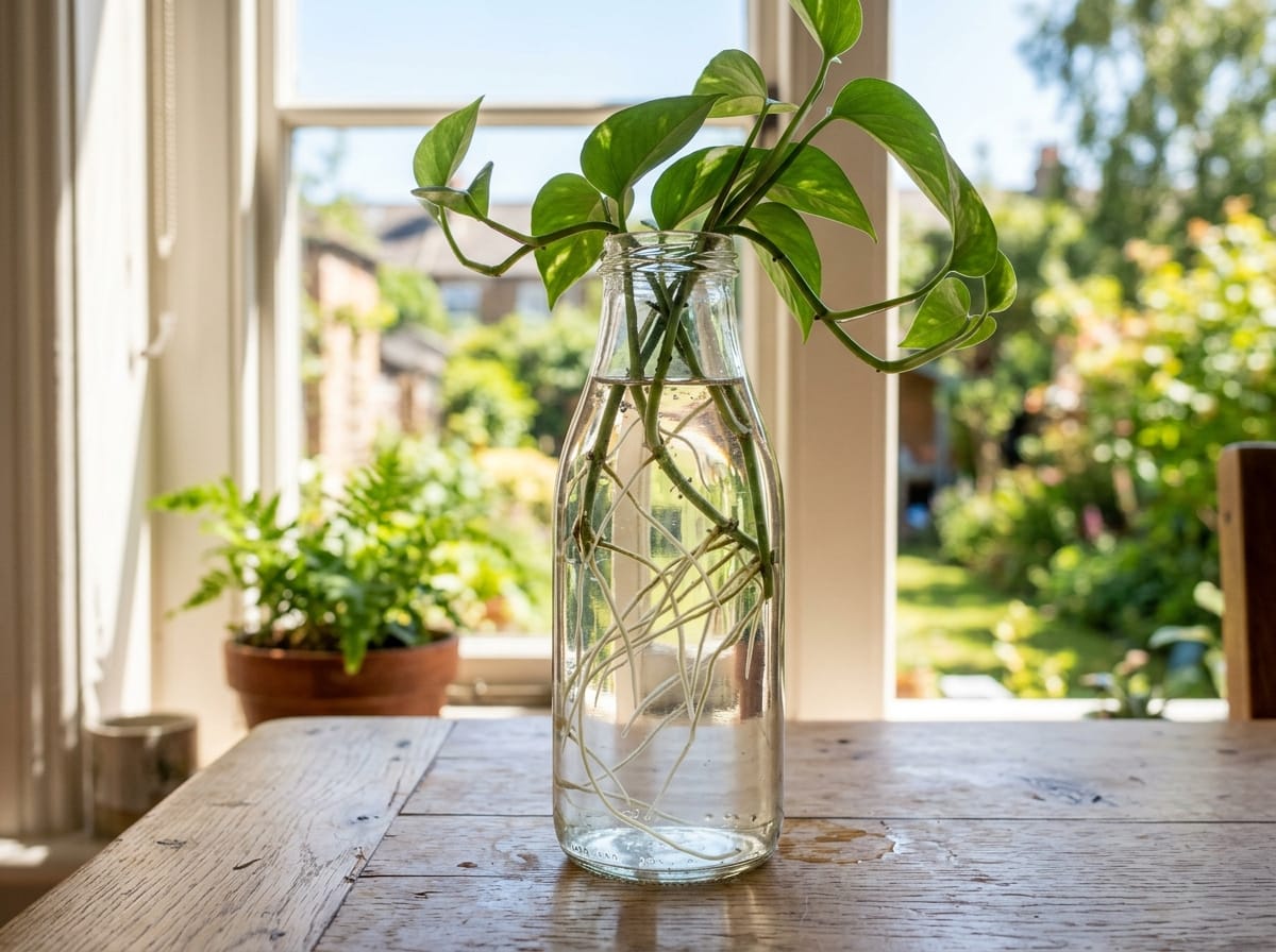 Racines blanches saines de philodendron