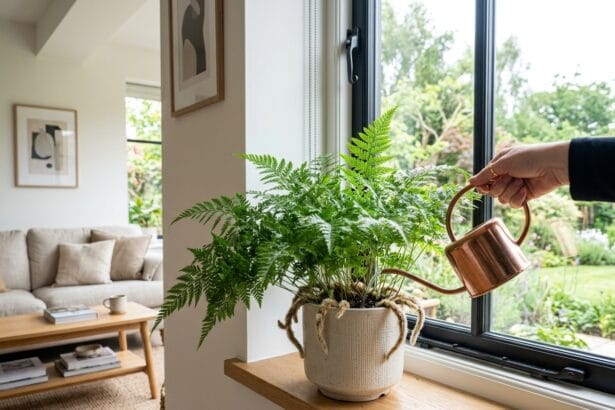 Arrosage et entretien de la fougère patte de lapin en intérieur