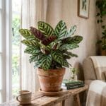 Entretien calathea intérieur dans un pot en céramique design