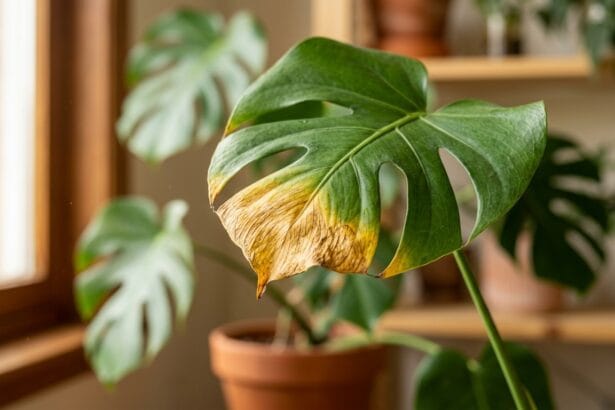 Feuilles jaunes monstera cause et diagnostic d'arrosage en appartement