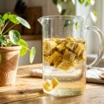 Préparation d'un extrait de peau de banane engrais potassium dans un bocaux d'eau