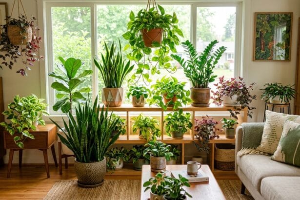 Sélection des meilleures plantes d'intérieur increvables dans un salon lumineux