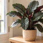 Calathea ornata : vue de la plante en pot