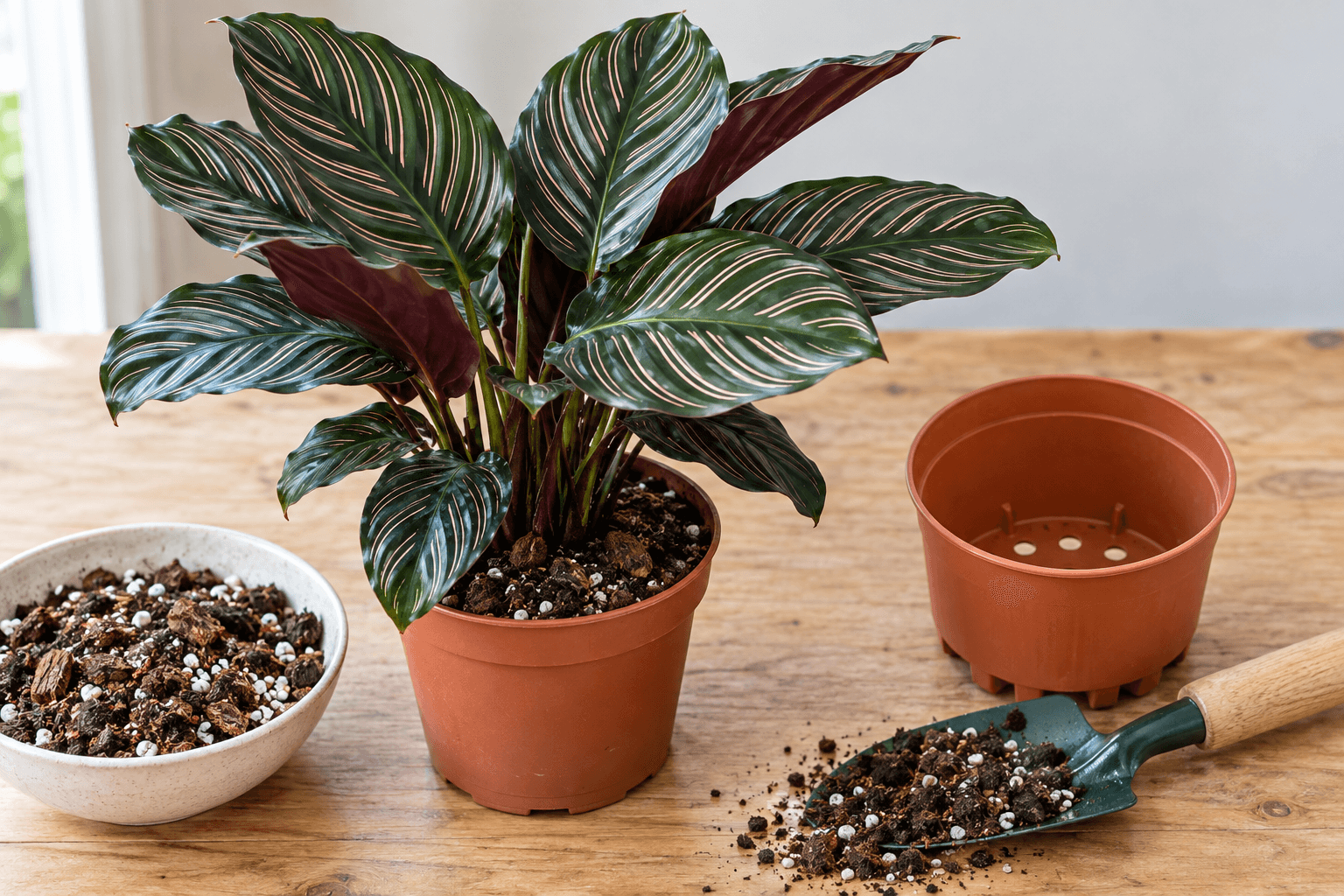 Calathea ornata : matériel et substrat pour l’entretien