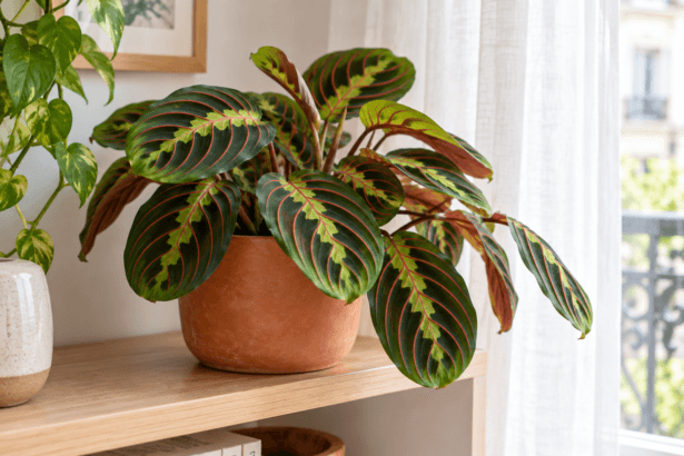 Maranta leuconeura : vue de la plante en pot